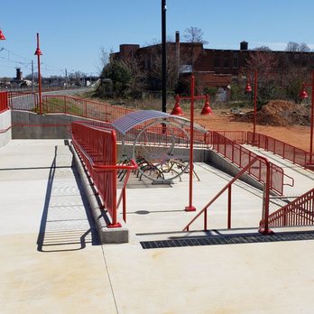 Lynx 36th Street Station - Bike racks and ADA Accessible ramp on North edge of the station. - Public Transportation Near Me - Charlotte, North Carolina Lynx 36th Street Station - Bike racks and ADA Accessible ramp on North edge of the station. - Public Transportation Near Me - Charlotte, North Carolina