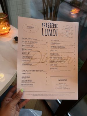 Menu photo 1 Brasserie Lundi Atlanta, GA Menu photo 1 Brasserie Lundi Atlanta, GA