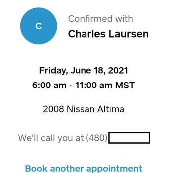 A1 Auto Repair - This was the time scheduled for quoted work, starting at 6:00 am by the owner's request. By 4:00 pm, he hadn't even touched my car. - Auto Repair Near Me - Mesa, Arizona
