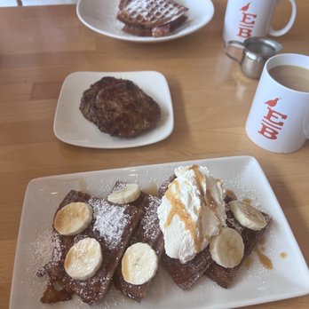 Early Bird - Churro waffles, side sausage and Elvis waffles - New American Near Me - Fullerton, California