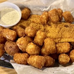 The Break Room Brewing Company - Cleburne - Fried Catfish (small order) with Tots as my side