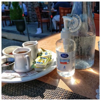 Butter Hills Pancake House - Hand sanitizer a nice added table item. - Breakfast & Brunch Near Me - Northbrook, Illinois