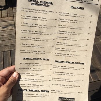 PRK 101 - Beers on tap - Beer Bar Near Me - Carlsbad, California