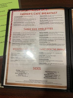 Menu photo 4 Farmers Cafe Carleton, MI