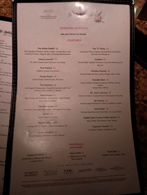 Menu photo 4 The Rabbit Hole Colorado Springs, CO