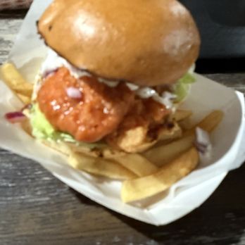 Honey And The Trapcat - Hot Mess Hot Chicken Sandwich - Cocktail Bars Near Me - Sacramento, California Honey And The Trapcat - Hot Mess Hot Chicken Sandwich - Cocktail Bars Near Me - Sacramento, California