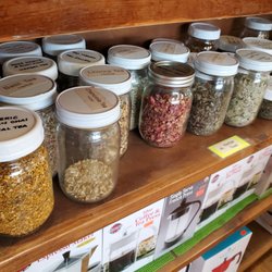 Sunsets West Co-op - Variety of loose leaf teas on the cafe side