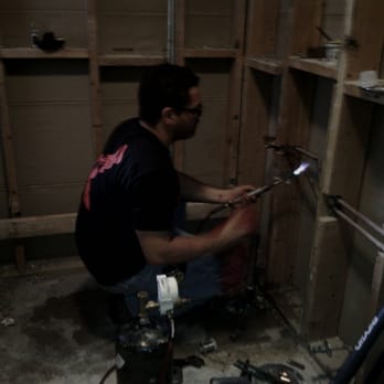 Strong Plumbing LLC - Early stages of a bathroom remodel. Preparing for a new tub/shower valve. - Plumbing Near Me - Miami, Florida Strong Plumbing LLC - Early stages of a bathroom remodel. Preparing for a new tub/shower valve. - Plumbing Near Me - Miami, Florida