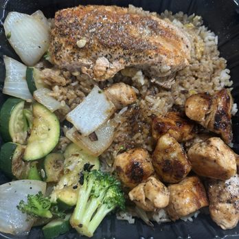 Vanilla Rice Hibachi - Chicken & Salmon combo - Teppanyaki Near Me - Las Vegas, Nevada Vanilla Rice Hibachi - Chicken & Salmon combo - Teppanyaki Near Me - Las Vegas, Nevada