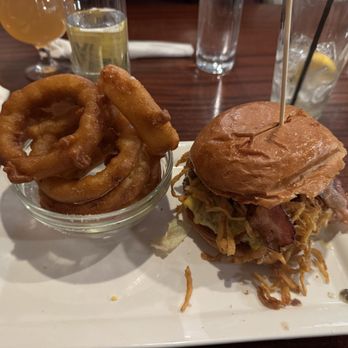 Citizen Burger Bar - Steakhouse Burger with Onion Rings - Burgers Near Me - Charlottesville, Virginia