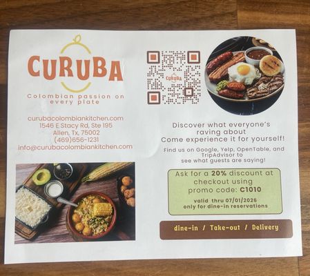 Menu photo 1 Curuba Allen, TX Menu photo 1 Curuba Allen, TX