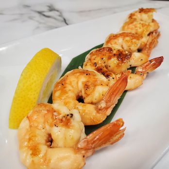 Mr Hibachi - shrimp and lemon on a white plate - Japanese Near Me - Athens, Ohio Mr Hibachi - shrimp and lemon on a white plate - Japanese Near Me - Athens, Ohio