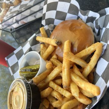 Happy Place Eatery - Double Smash burger and fries - Burgers Near Me - Ventura, California Happy Place Eatery - Double Smash burger and fries - Burgers Near Me - Ventura, California