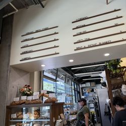 Proof Bread - Order counter, coffee menu, pastries, breads