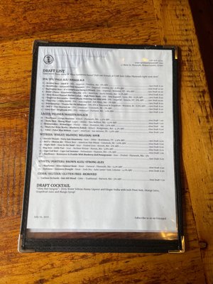 Menu photo 5 Speedwell Tavern Plymouth, MA