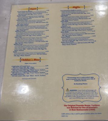 Menu photo 1 Original Pancake House Redondo Beach, CA Menu photo 1 Original Pancake House Redondo Beach, CA