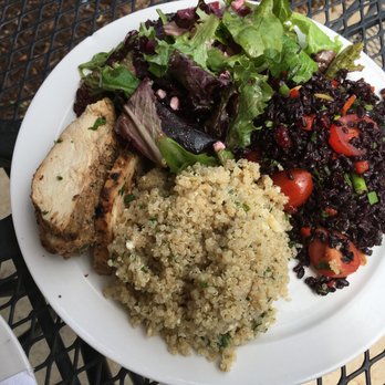 Breadwinner Cafe & Bakery - Quinoa salad, black rice,greens and grilled chicken breast - Bakeries Near Me - Atlanta, Georgia Breadwinner Cafe & Bakery - Quinoa salad, black rice,greens and grilled chicken breast - Bakeries Near Me - Atlanta, Georgia