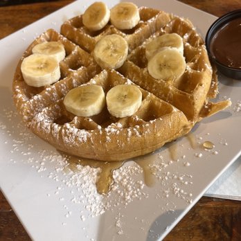 No Filter Café - Belgian Waffle with Banana and Nutella - Coffee & Tea Near Me - Garner, North Carolina No Filter Café - Belgian Waffle with Banana and Nutella - Coffee & Tea Near Me - Garner, North Carolina