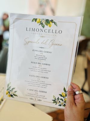 Menu photo 2 Limoncello La Mesa, CA Menu photo 2 Limoncello La Mesa, CA