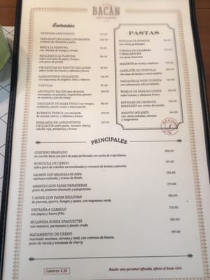 Menu photo 6 Bacan Buenos Aires, C