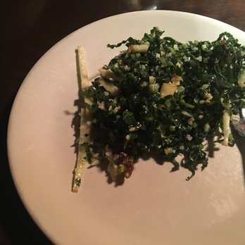 Fire + Wine - kale salad (not the whole dish, about 1/4 bit served on my plate) - Tapas/Small Plates Near Me - Glen Ellyn, Illinois