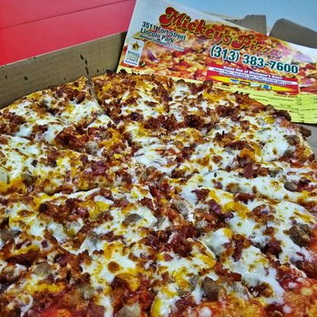 Mickey's Pizza - OMG such a great Pizza Bacon Cheeseburger Pizza rules - Pizza Near Me - Lincoln Park, Michigan Mickey's Pizza - OMG such a great Pizza Bacon Cheeseburger Pizza rules - Pizza Near Me - Lincoln Park, Michigan