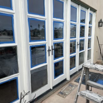 Taylor's Complete Home Services - French doors sanded patched and primed - Handyman Near Me Taylor's Complete Home Services - French doors sanded patched and primed - Handyman Near Me