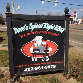 Dave's Spiced Right BBQ - a sign for dave's spiced right bbq - Barbeque Near Me - Georgetown, Tennessee Dave's Spiced Right BBQ - a sign for dave's spiced right bbq - Barbeque Near Me - Georgetown, Tennessee