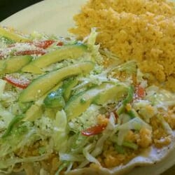 Dora’s Deli - Veggie huarache and rice