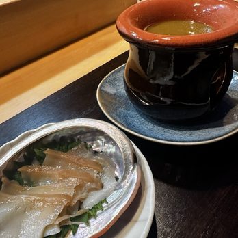 Yuji - Abalone Shabu Shabu with Liver Sauce - Japanese Near Me - San Francisco, California Yuji - Abalone Shabu Shabu with Liver Sauce - Japanese Near Me - San Francisco, California