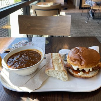 Panera Bread - You pick two special, spicy chicken with turkey chili... - Salad Near Me - Murrieta, California Panera Bread - You pick two special, spicy chicken with turkey chili... - Salad Near Me - Murrieta, California