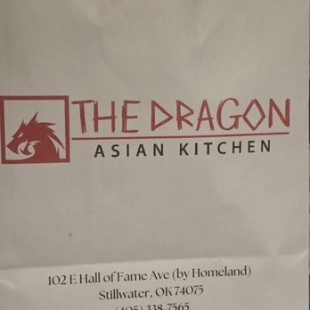 The Dragon Asian Kitchen - To go bag. We ordered out. - Chinese Near Me - Stillwater, Oklahoma The Dragon Asian Kitchen - To go bag. We ordered out. - Chinese Near Me - Stillwater, Oklahoma