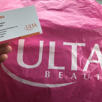 Ulta Beauty - My wrinkled goody bag, and Giovanna's business card! - Cosmetics & Beauty Supply Near Me - Littleton, Colorado Ulta Beauty - My wrinkled goody bag, and Giovanna's business card! - Cosmetics & Beauty Supply Near Me - Littleton, Colorado