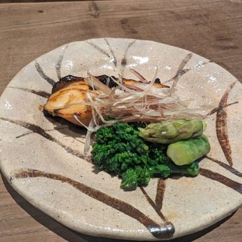 Odo - This fish was wonderful! It was a similar fish to Spanish Mackerel with broccoli, asparagus and very unique Japanese ginger - Japanese Near Me - New York, New York Odo - This fish was wonderful! It was a similar fish to Spanish Mackerel with broccoli, asparagus and very unique Japanese ginger - Japanese Near Me - New York, New York
