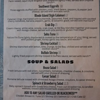 Saltwater Grill - Menu - Seafood Near Me - New Bern, North Carolina