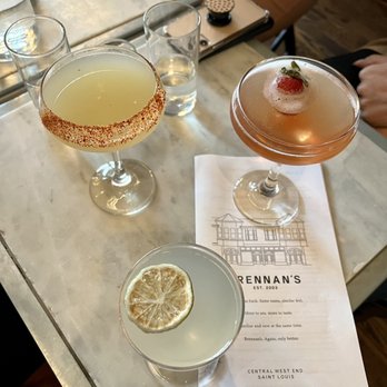 Brennan's - Left to right: Smokey the Pear, I wanna get buzzed, and shrubbubbles - Wine Bars Near Me - Saint Louis, Missouri