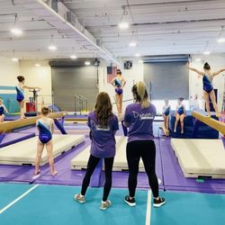 Dynamic Gymnastics - Working hard on beam!