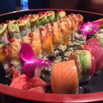 Sunflower Cafe - Furthest has lemon, middle has Mango, closest is Rainbow - Sushi Bars Near Me - Valrico, Florida