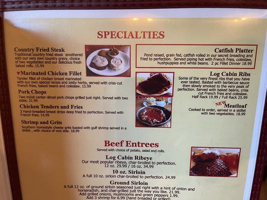 Menu photo 3 The Log Cabin Hurricane Mills, TN Menu photo 3 The Log Cabin Hurricane Mills, TN