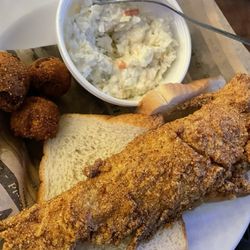 The Seafood Bistro - Whole catfish with cole slaw