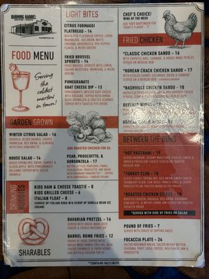 Menu photo 2 Burning Barrel Brewing and Spirits Placerville, CA