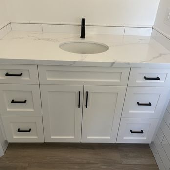 Hi Jay Laminates Plastic Countertops - Master Bathroom Sink - Cabinetry Near Me - Fullerton, California Hi Jay Laminates Plastic Countertops - Master Bathroom Sink - Cabinetry Near Me - Fullerton, California