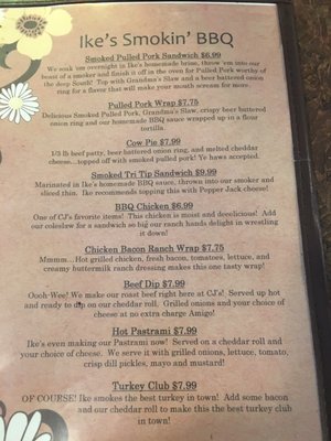 Menu photo 4 CJ's Last Chance Diner Chico, CA