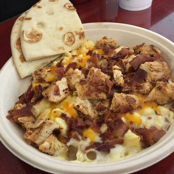 Showmars - Rock Hill - Three Cheese Mac-n-cheese with Chicken & Bacon - Greek Near Me - Rock Hill, South Carolina Showmars - Rock Hill - Three Cheese Mac-n-cheese with Chicken & Bacon - Greek Near Me - Rock Hill, South Carolina