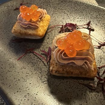 Orange Grill - Foie gras with red caviar after I ate some - Bars Near Me - Brooklyn, New York Orange Grill - Foie gras with red caviar after I ate some - Bars Near Me - Brooklyn, New York