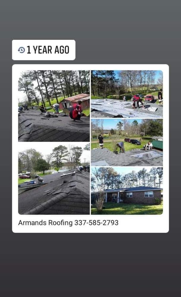 Slide of Armands Roofing