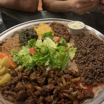 Messob Ethiopian Restaurant - Vegetarian Combination Goden Beef Tibs - Ethiopian Near Me - Oakland, California Messob Ethiopian Restaurant - Vegetarian Combination Goden Beef Tibs - Ethiopian Near Me - Oakland, California