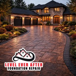 Level Ever After - Stamped Concrete Driveway Install
