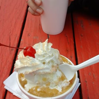 The Igloo - Warm apple sundae and butterscotch shake! YUM! - Juice Bars & Smoothies Near Me - Everett, Pennsylvania