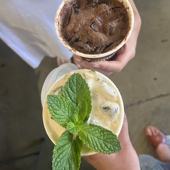 Philz Coffee - MOCHA TESORA (creamy and sweet w/ sugar free sweetener) and ICED MINT MOJITO (creamy and semi sweet w/ brown sugar) - Coffee & Tea Near Me - El Segundo, California